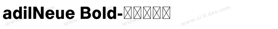 adilNeue Bold字体转换